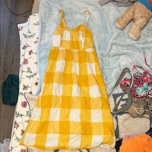 Yellow and White Women’s Dress